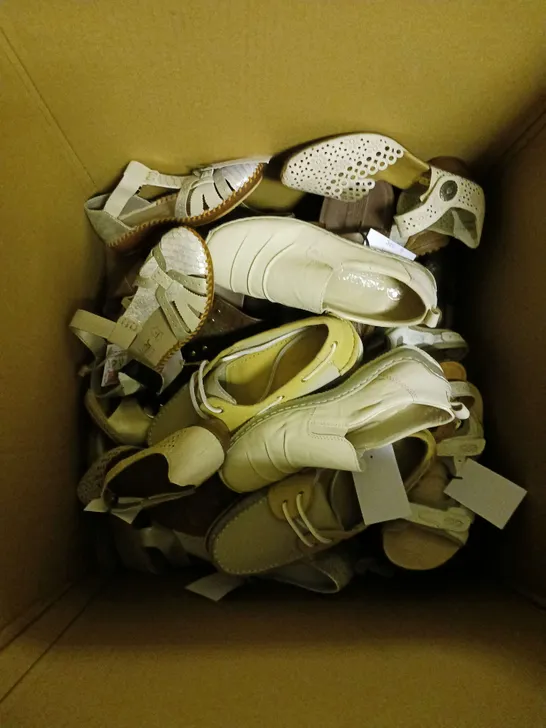 APPROXIMATELY 16 PAIRS OF LADIES SHOES TO INCLUDE RIEKER AND HUSH PUPPIES. VARIOUS SIZES AND STYLES