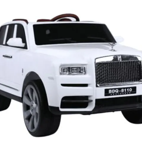 BRAND NEW ROLLS ROYCE STYLE 12V RIDE ON CAR 4WD WHITE 