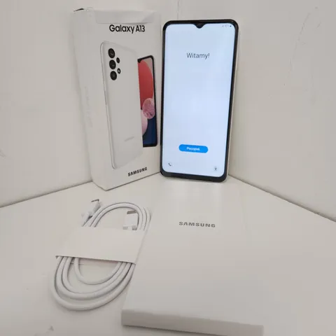 BOXED SAMSUNG GALAXY A13 64GB ANDROID SMART PHONE - WHITE