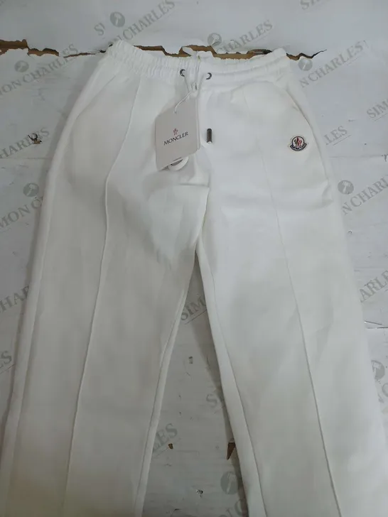 MONCLER WHITE TRACKSUIT PANTS - SIZE 1