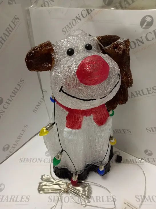 JOHN LEWIS 54cm REINDEER WITH TIMER WHITE & MULTICOLOURED LEDS