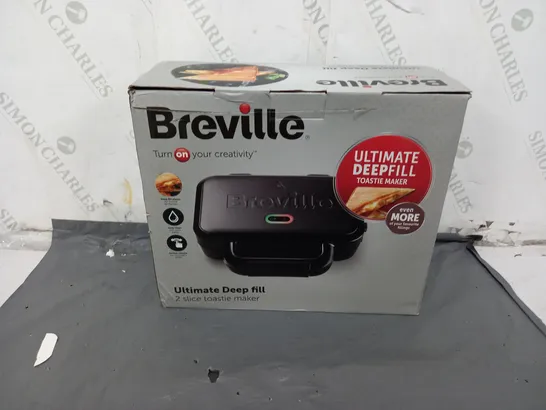 BOXED BREVILLE ULTIMATE DEEP FILL 2 SLICE TOASTIE MAKER 