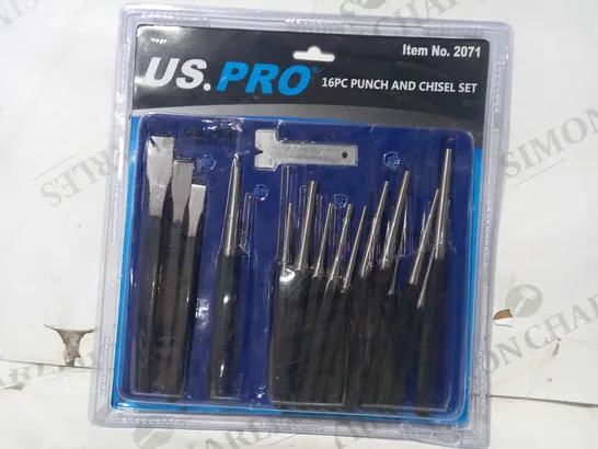 US.PRO 16PC PUNCH AND CHISEL SET