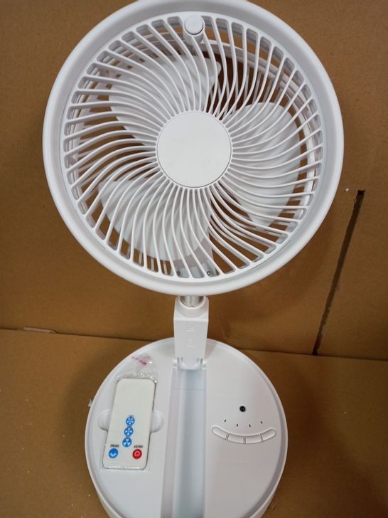 BELL & HOWELL OSCILLATING ADJUSTABLE FOLDING RECHARGEABLE STAND FAN