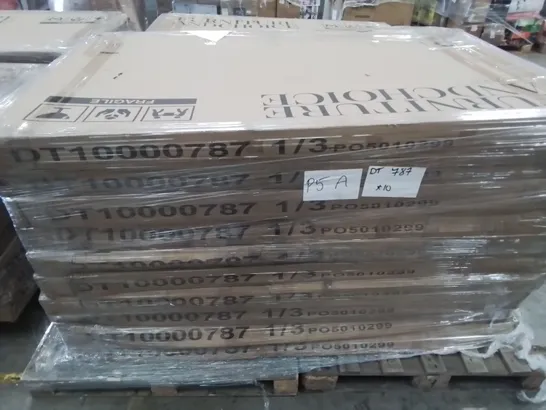 PALLET CONTAINING 10 BOXED PEAKE WHITE MARBLE & CHROME 160CM DINING TABLE PARTS - BOXES 1 OF 3 ONLY