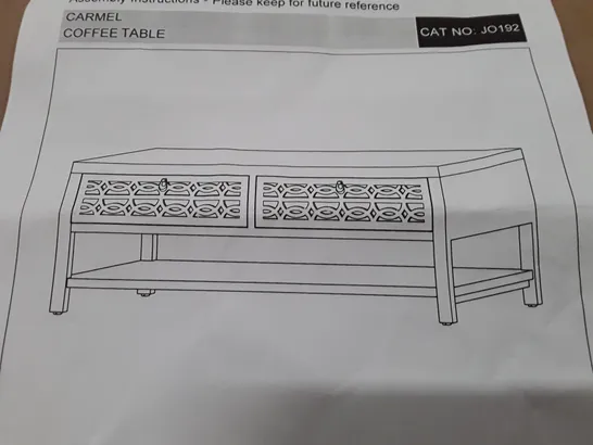 BOXED CARAMEL COFFEE TABLE - GREY (1 BOX)