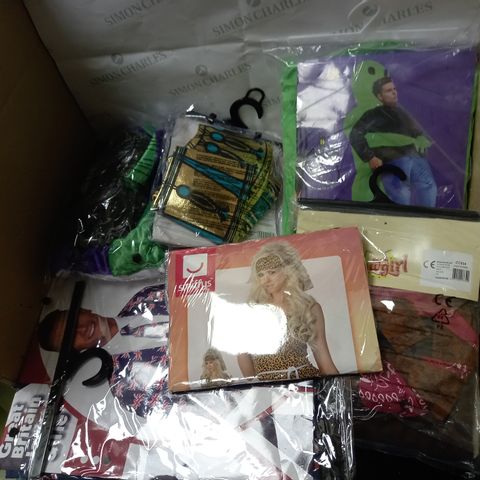 BOX OF FANCY DRESS AND ACCESSORIES 