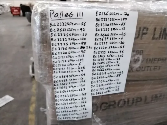 PALLET OF APPROXIMATELY 4500 ASSORTED ELECTRICAL ITEMS/COMPONENTS TO INCLUDE: DOUBLE BLANKING PLATES, SWITCHES ETC 