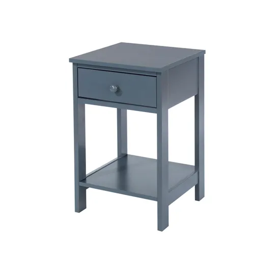 BOXED SHAKER STYLE 1 DRAW BEDSIDE CABINET BSB409 - MIDNIGHT BLUE 