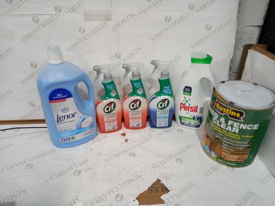 LOT OF 6 HOUSEHOLD ITEMS TO INCLUDE PERSIL, CIF AND LENOR