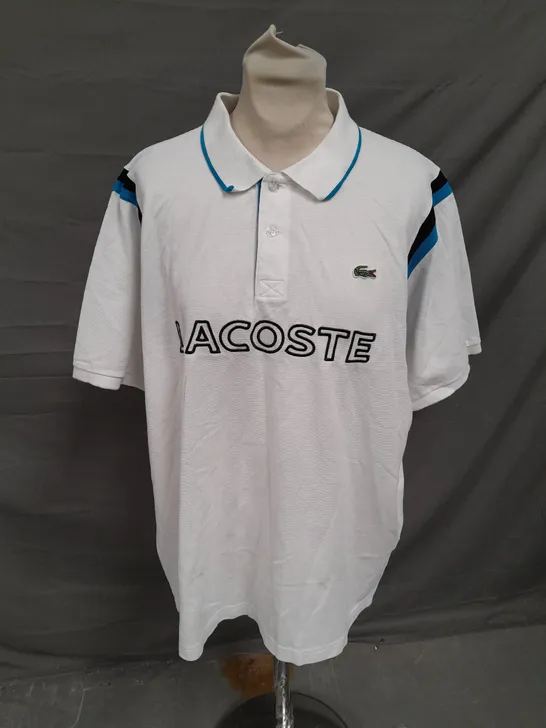 LACOSTE SPORT POLO IN WHITE SIZE 6