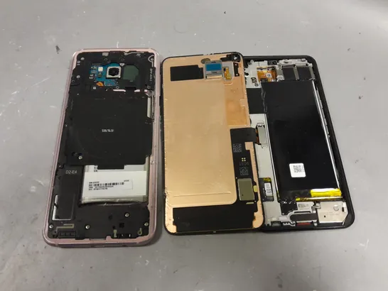 LOT OF 2 DAMAGED MOBILE PHONES TO INCLUDE SAMSUNG AND GOOGLE