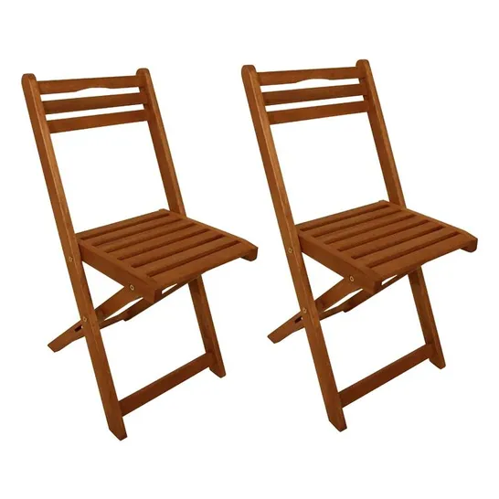 BOXED RIESNER FOLDING PATIO DINING CHAIRS - SET OF 2 (1 BOX)