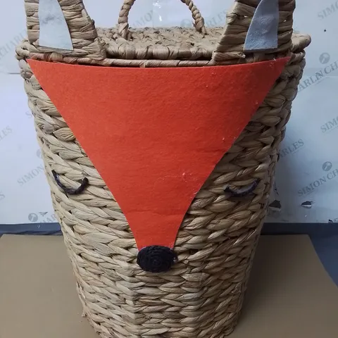 FOX THEMED WICKER EFFECT LAUNDRY HAMPER