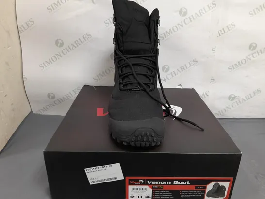 BOXED PAIR OF VIPER TACTICAL VENOM BOOTS IN BLACK UK SIZE 12