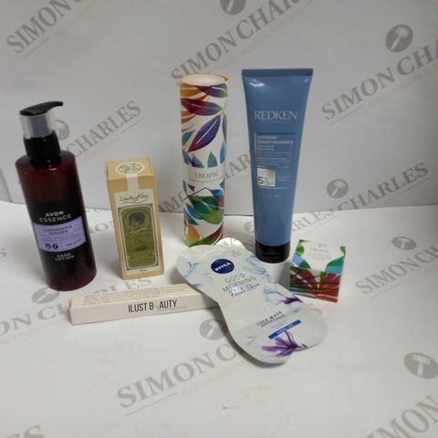 LOT OF APPROXIMATELY 20 ASSORTED HEALTH & BEAUTY ITEMS, TO INCLUDE LUCKY FINE, REDKEN, TROPIC, ETC