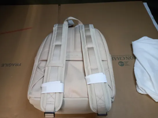 kapten and son cream backpack with 14"laptop compartment