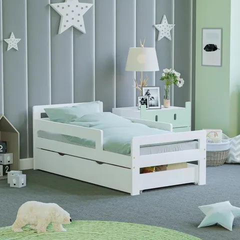 BOXED KATTI SMALL SINGLE (2'6) KIDS BED WITH STORAGE (2 BOXES)