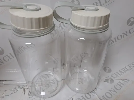 LOCKNLOCK 2X CLEAR 1000ML BPA FREE BOTTLES 