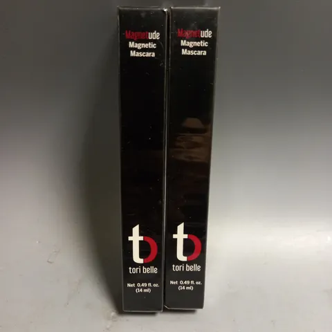 2 BOXED AND SEALED TORI BELLE MAGNETUDE MAGNETIC MASCARA BLACK 14ML  