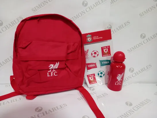 LIVERPOOL FOOTBALL CLUB MINI BACKPACK WITH WATER BOTTLE & STICKERS 