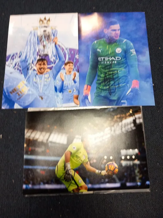 10 ASSORTED SIGNED FOOTBALL PLAYER PHOTOGRAPHS TO INCLUDE; RUBEN DIAS, GARY NEVILLE, PIERRE- EMERICK AUBAMEYANG, CLAUDIO BRAVO,HUGO LLORIS, GOMEZ AND IVAN PERISIC(WITH CERTIFICATES OF AUTHENTICITY) A