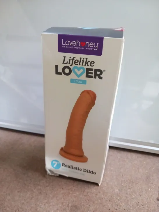 BOXED LOVEHONEY LIFELIKE LOVER ULTRA 7" REALISTIC DILDO WITH SUCTION CUP