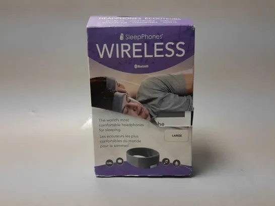 BOXED SLEEPPHONES WIRELESS HEADPHONES (BLACK) - SIZE LARGE