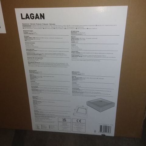 BOXED LAGAN 76X76CM SHOWER TRAY 