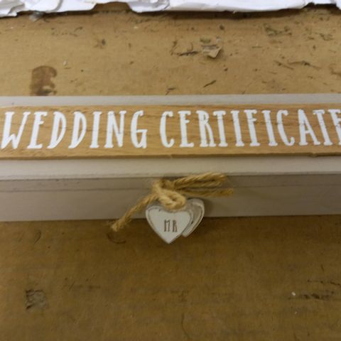 BOXED WEDDING CERTIFICATE HOLDER