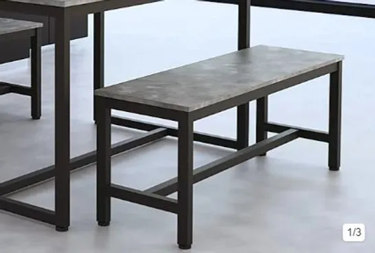 BRAND NEW BOXED AVENUE INDUSTRIAL GREY WOOD DINING BENCH