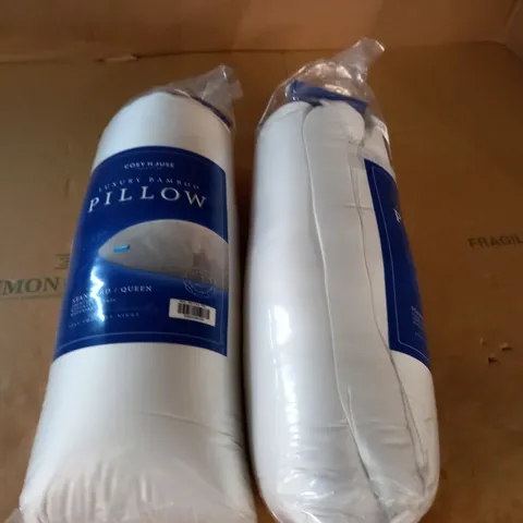 LOT OF 2 LUXURY BAMBOO PILLOWS