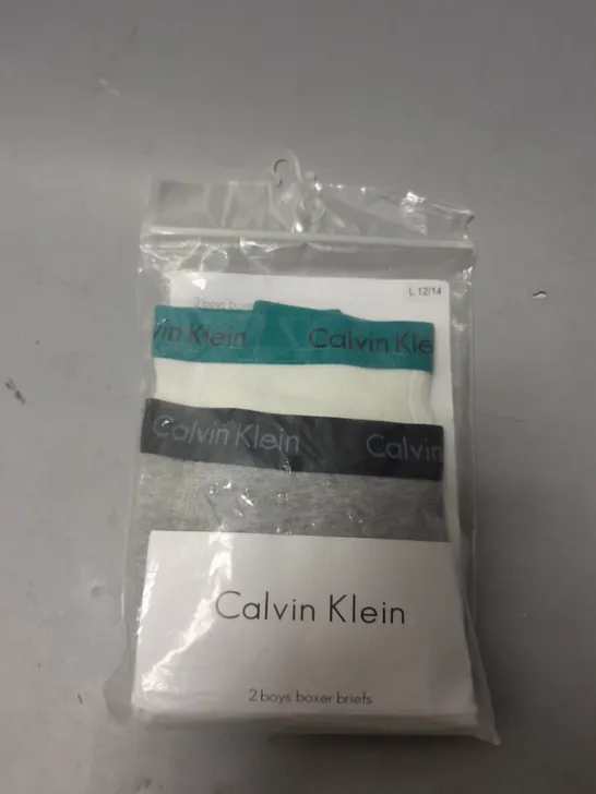 SEALED CALVIN KLEIN 2 BOYS BOXER BREIFS - 12/14 YEARS