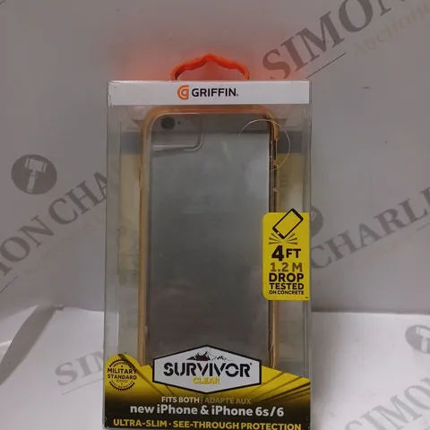 APPROXIMATELY 15 BOXED GRIFFIN SURVIVOR CLEAR PROTECTIVE PHONE CASES FOR IPHONE 6/6S