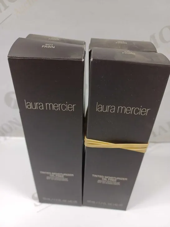 LOT OF 4 X 50ML LAURA MERCIER TINTED MOISTURIZER SPF20 OIL FREE - FAWN