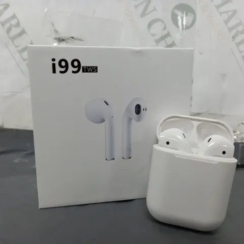 BOXED i99 TWS WIRELESS EARBUDS IN WHITE