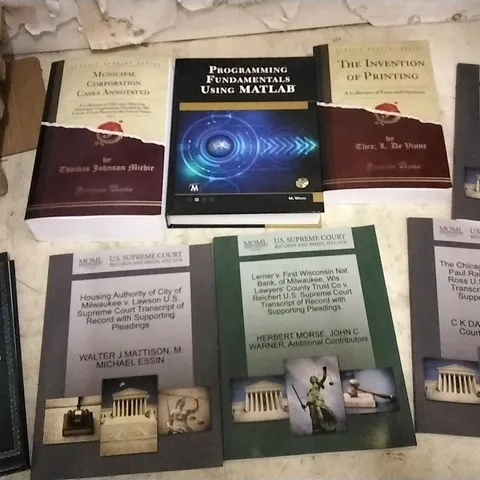 BOX OF APPROXIMATELY 20 ASSORTED BOOKS INCLUDING LAW, PROGRAMMING AND GUIDES