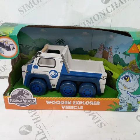 BOXED JURASSIC WOODEN EXPLORER VEHICLE