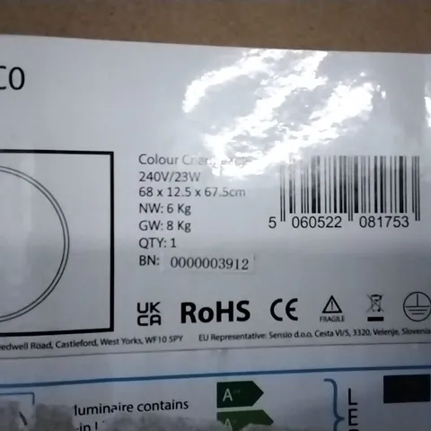 BOXED ROUND BACKLIT COLOUR CHANGE LED MIRROR 