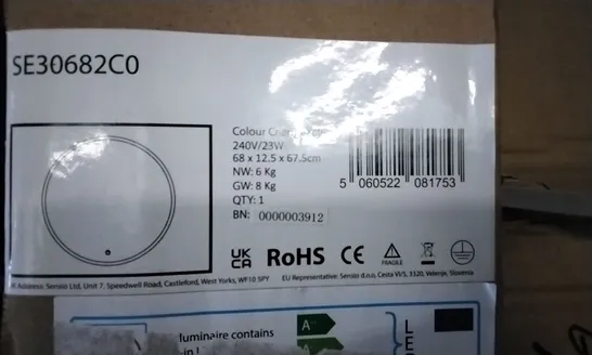 BOXED ROUND BACKLIT COLOUR CHANGE LED MIRROR 