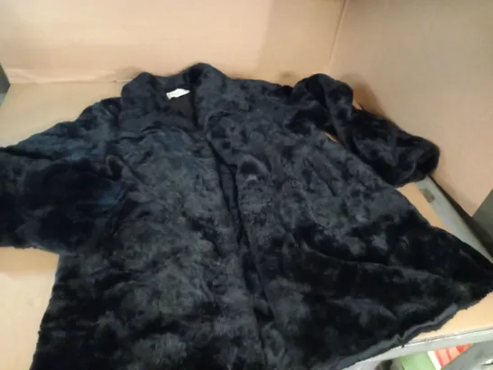 LINDOR BLACK FAUX FUR COAT - SIZE UNSPECIFIED