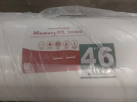 QUALITY BAGGED AND ROLLED VISCO THERAPY 4'6" MEMORY HL 2000 MATTRESS