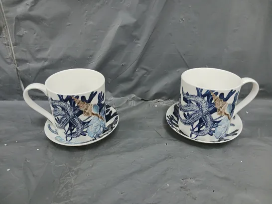 2X BEACH COMBER TEA SET 