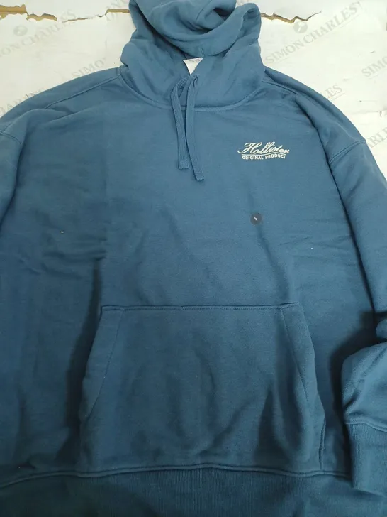 HOLLISTER NAVY HOODIE - SMALL