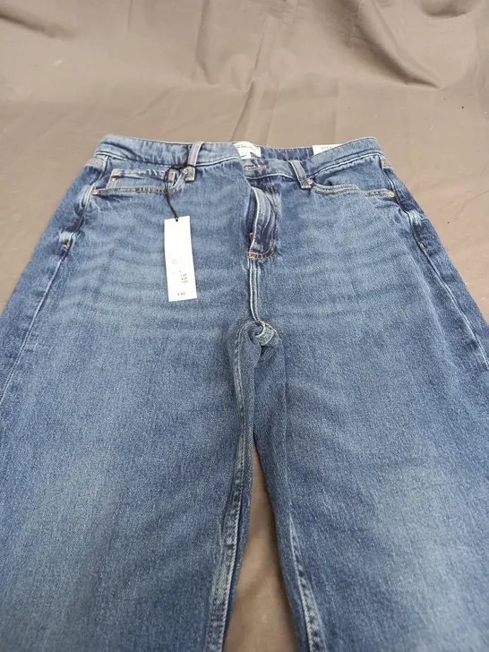 RIVER ISLAND HIGH RISE STRAIGHT DENIM JEANS - 14R