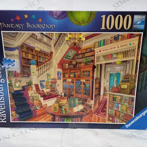 RAVENSBURGER 1000 PIECE FANTASY BOOKSHOP PUZZLE