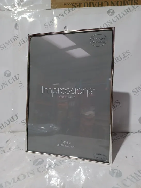 IMPRESSIONS SLIM PLAIN SILVER PLATED A4 PHOTO FRAME