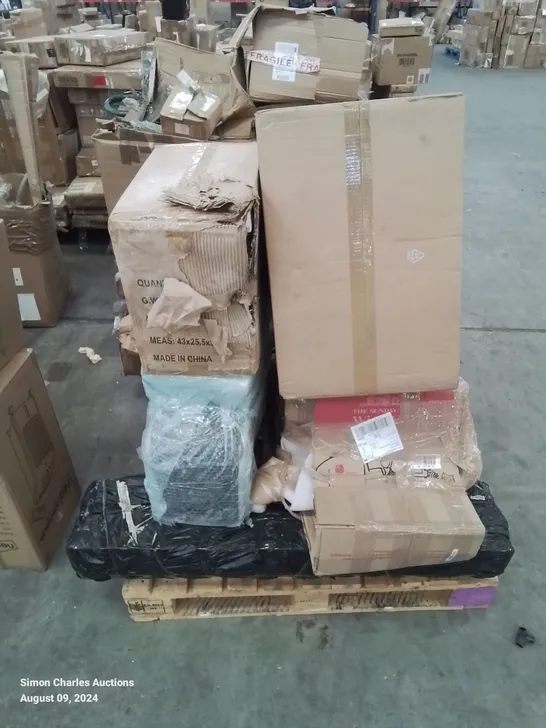 PALLET CONTAINING VARIOUS INCOMPLETE FURNITURE PARTS CHAIRS ETC.