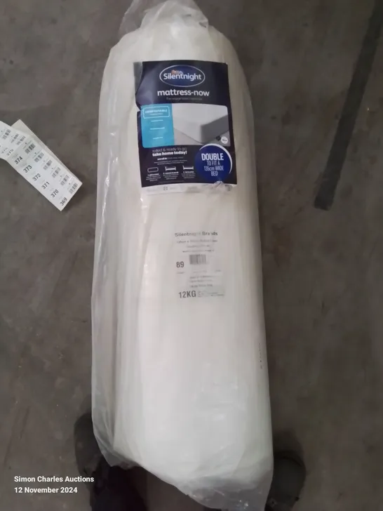 QUALITY BAGGED AND ROLLED SILENTNIGHT DOUBLE FOAM MATTRESS 