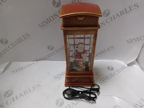 BOXED GLENEAGLES CHRISTMAS MAGIC SANTA PHONEBOX DECORATIVE PIECE